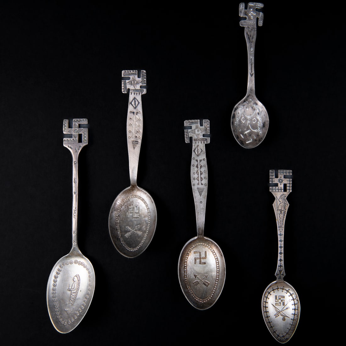 Five Navajo (Diné) silver spoons (1 of 2)