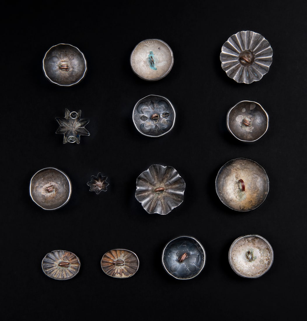A collection of Navajo (Diné) silver buttons (1 of 1)
