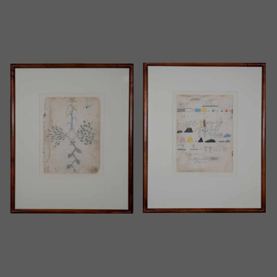 Two Navajo (Diné) Memory Aid drawings (1 of 3)