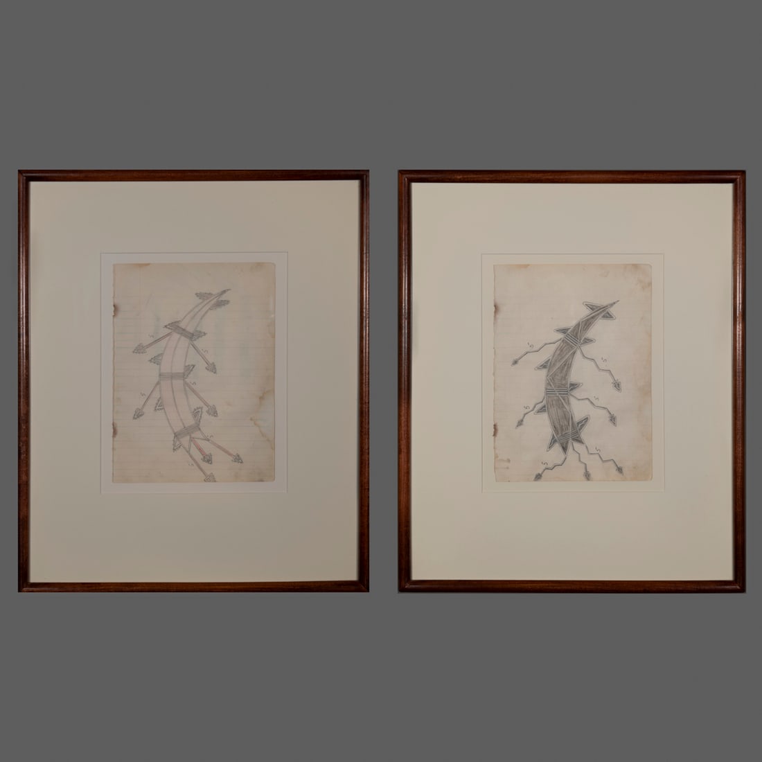 Two Navajo (Diné) Memory Aid drawings (1 of 3)