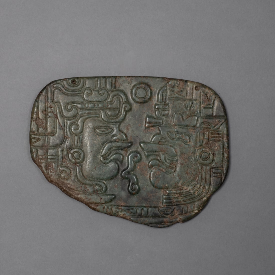 A Pre-Columbian jade plaque (1 of 3)