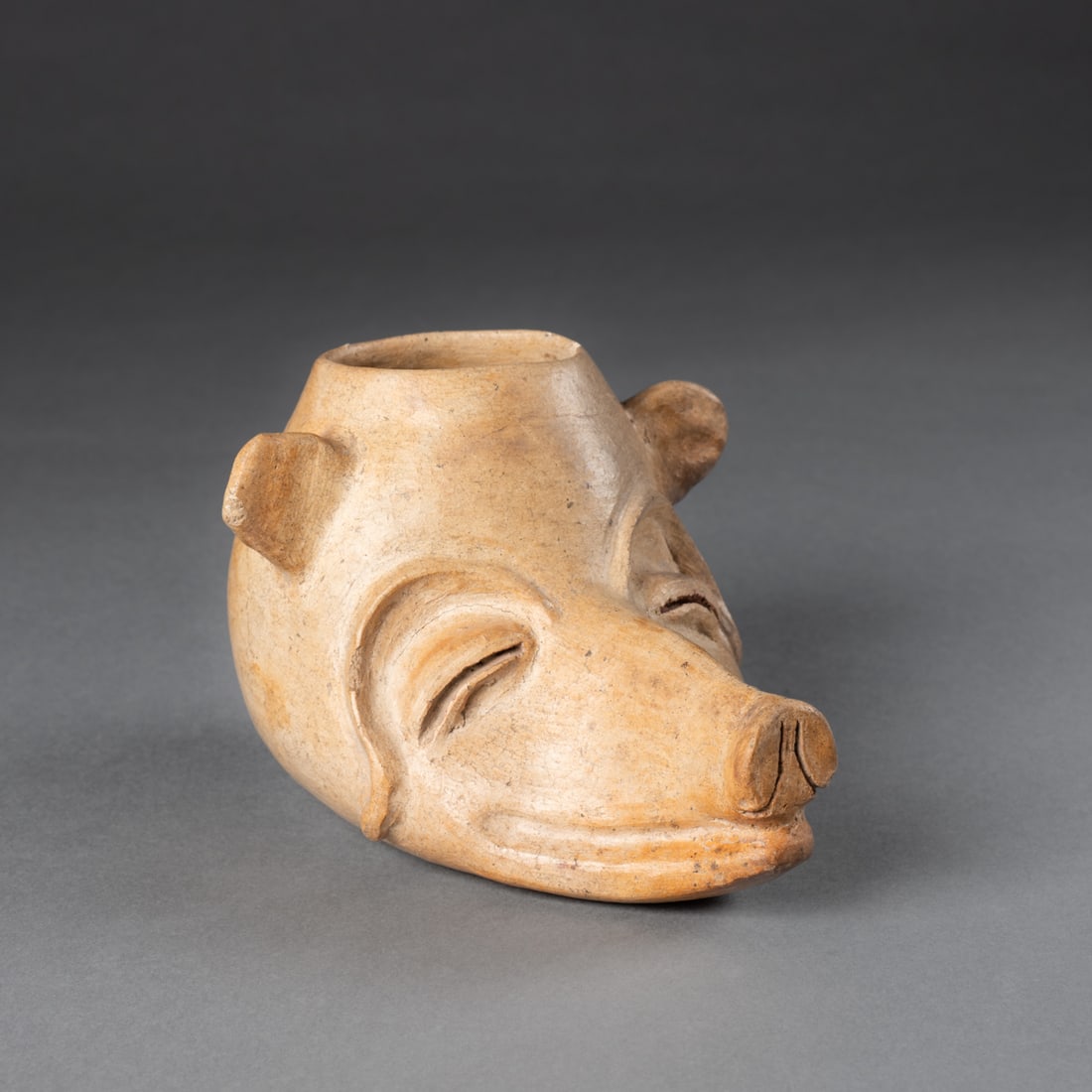 A Pre-Columbian ceramic effigy vessel (1 of 5)