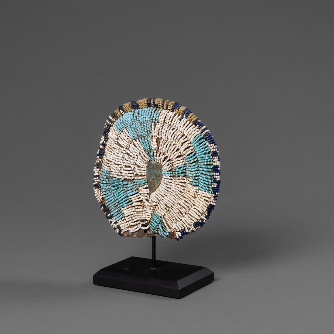 A Ute/Apache beaded circular pouch - 2