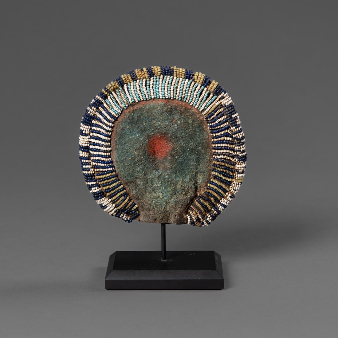 A Ute/Apache beaded circular pouch - 4