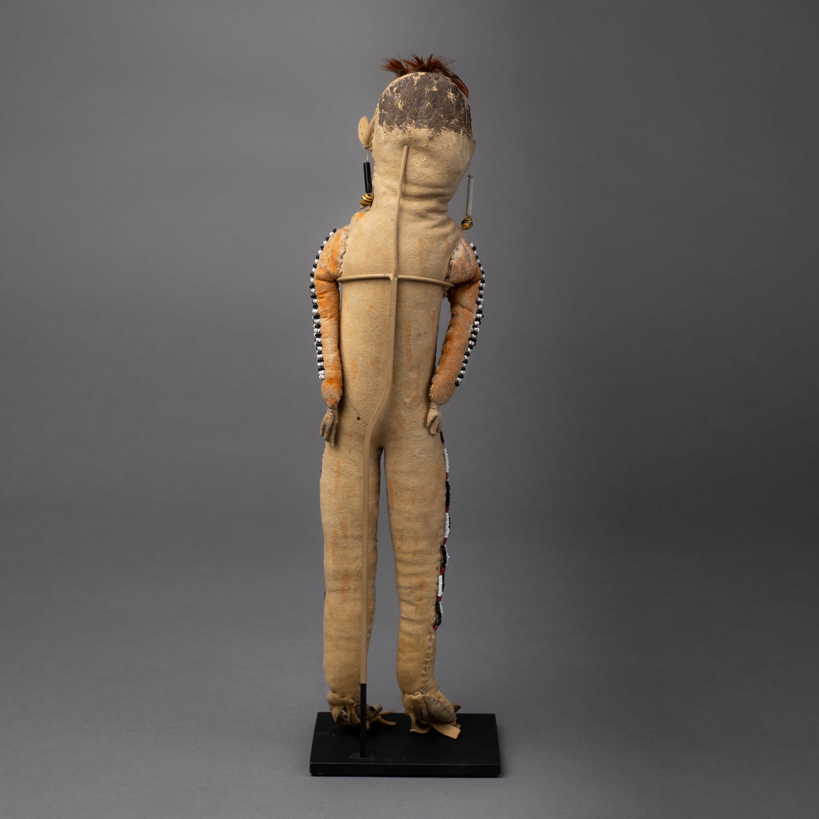 An Apache beaded hide doll - 4