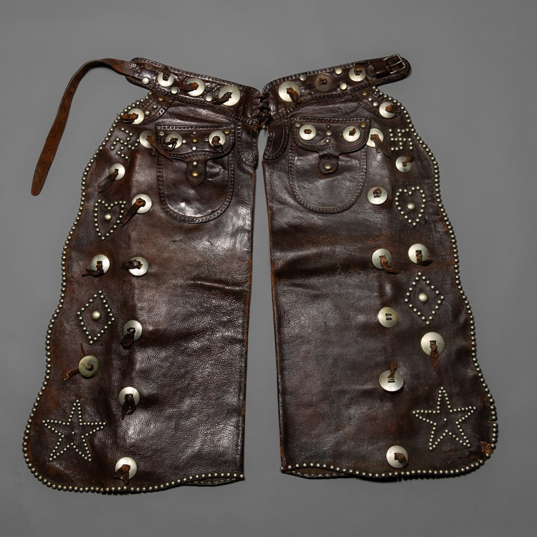 A pair of Visalia Stock Saddle Co. chaps (1 of 7)