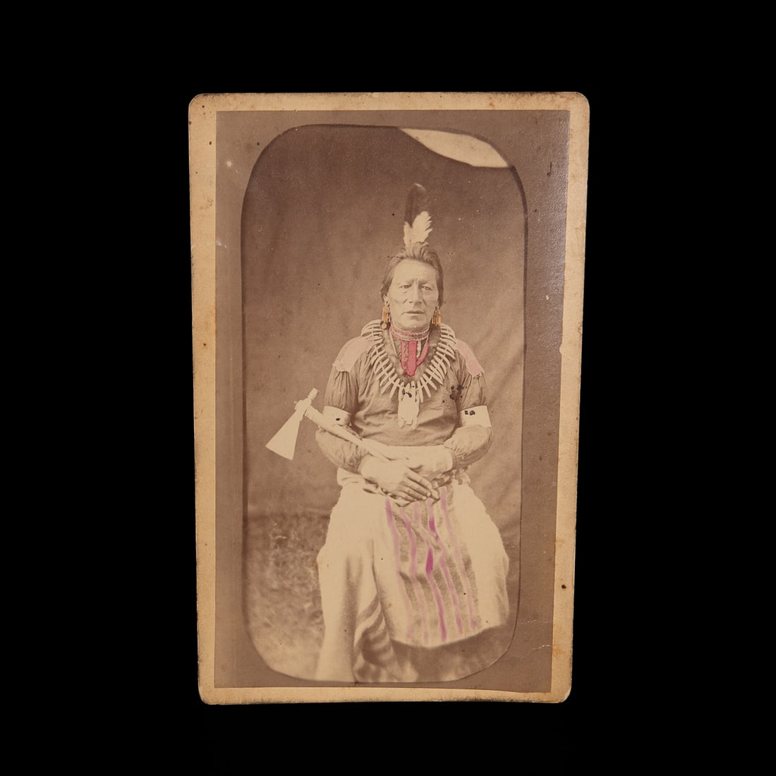 19th-century albumen photograph depicting Black Crow (1 of 3)