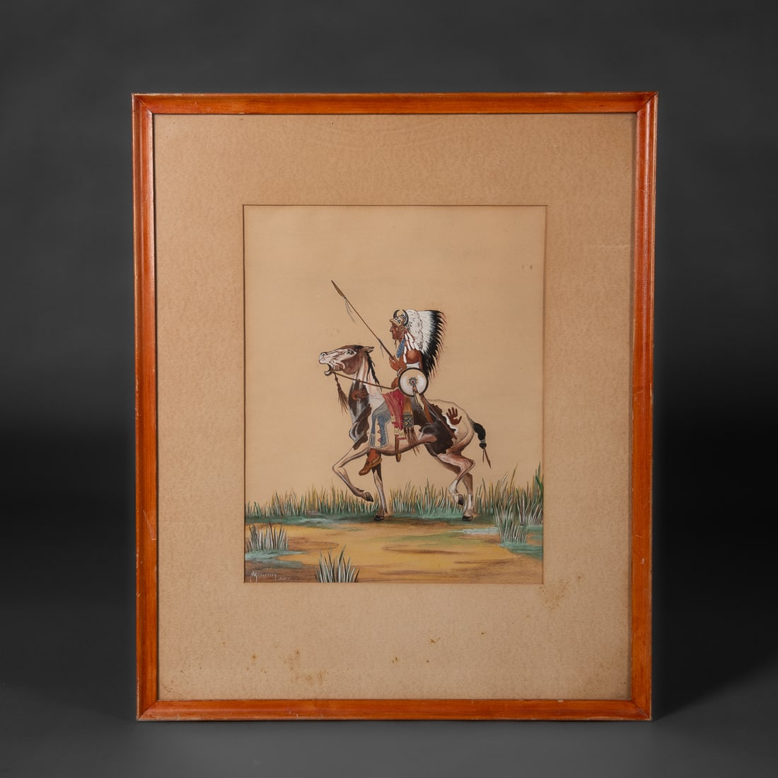 S. Eggleston gouache on paper painting (1 of 3)