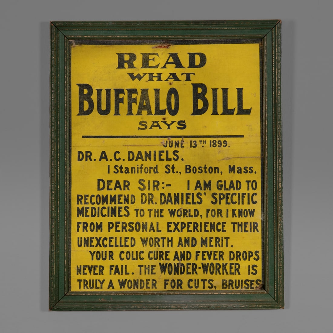 A Buffalo Bill advertising on canvas broadside (1 of 2)