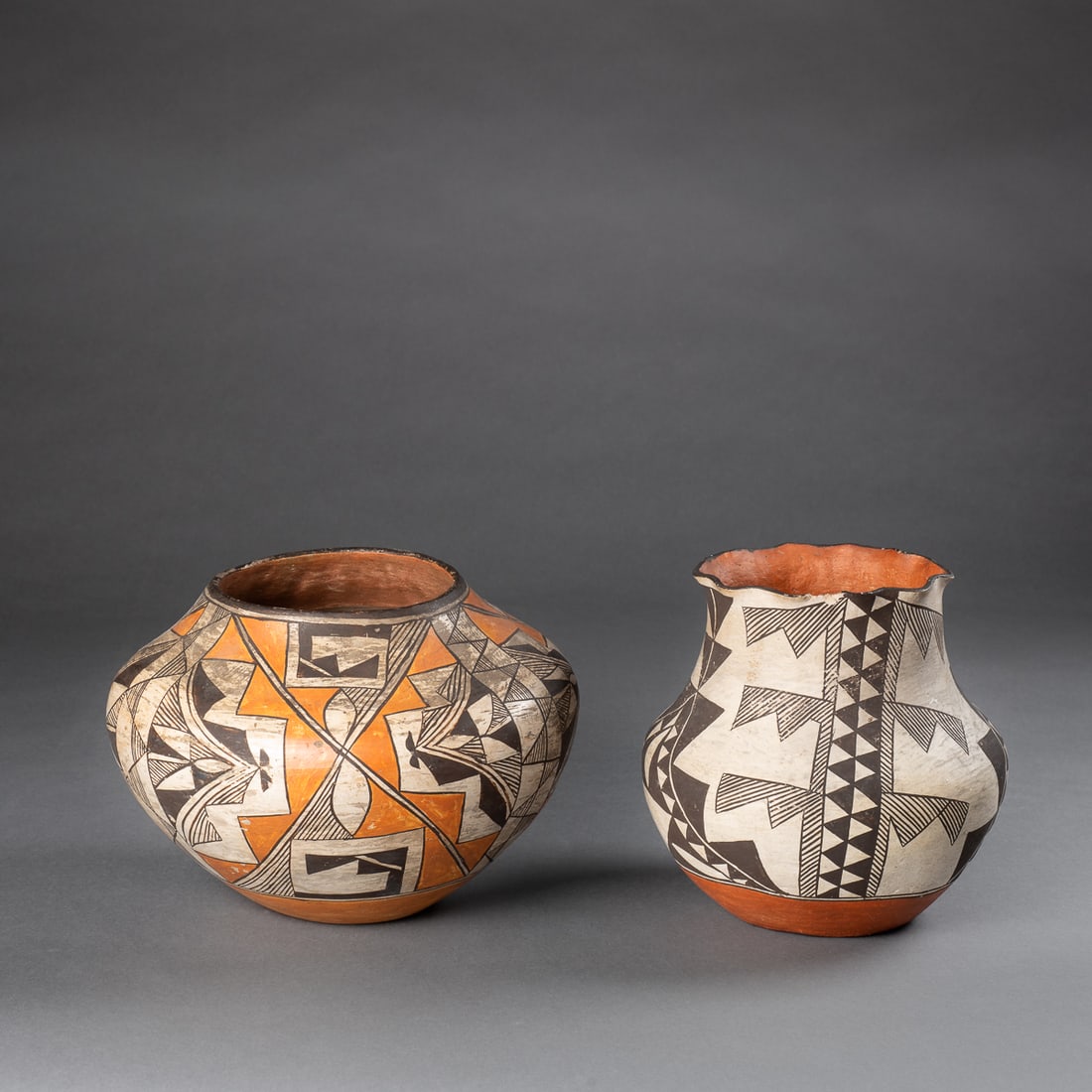 Two polychrome Acoma jars - 2