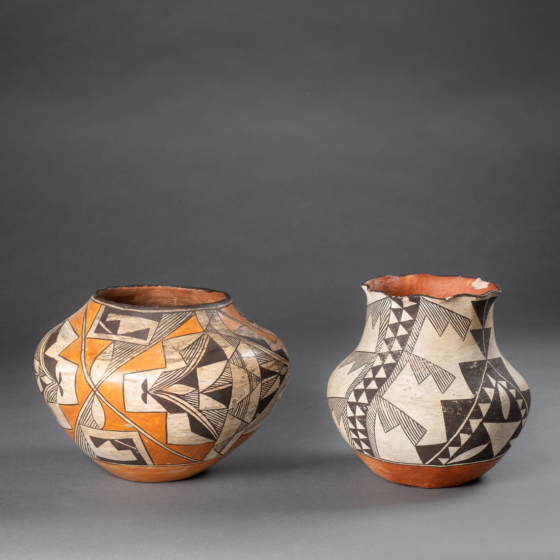 Two polychrome Acoma jars - 3
