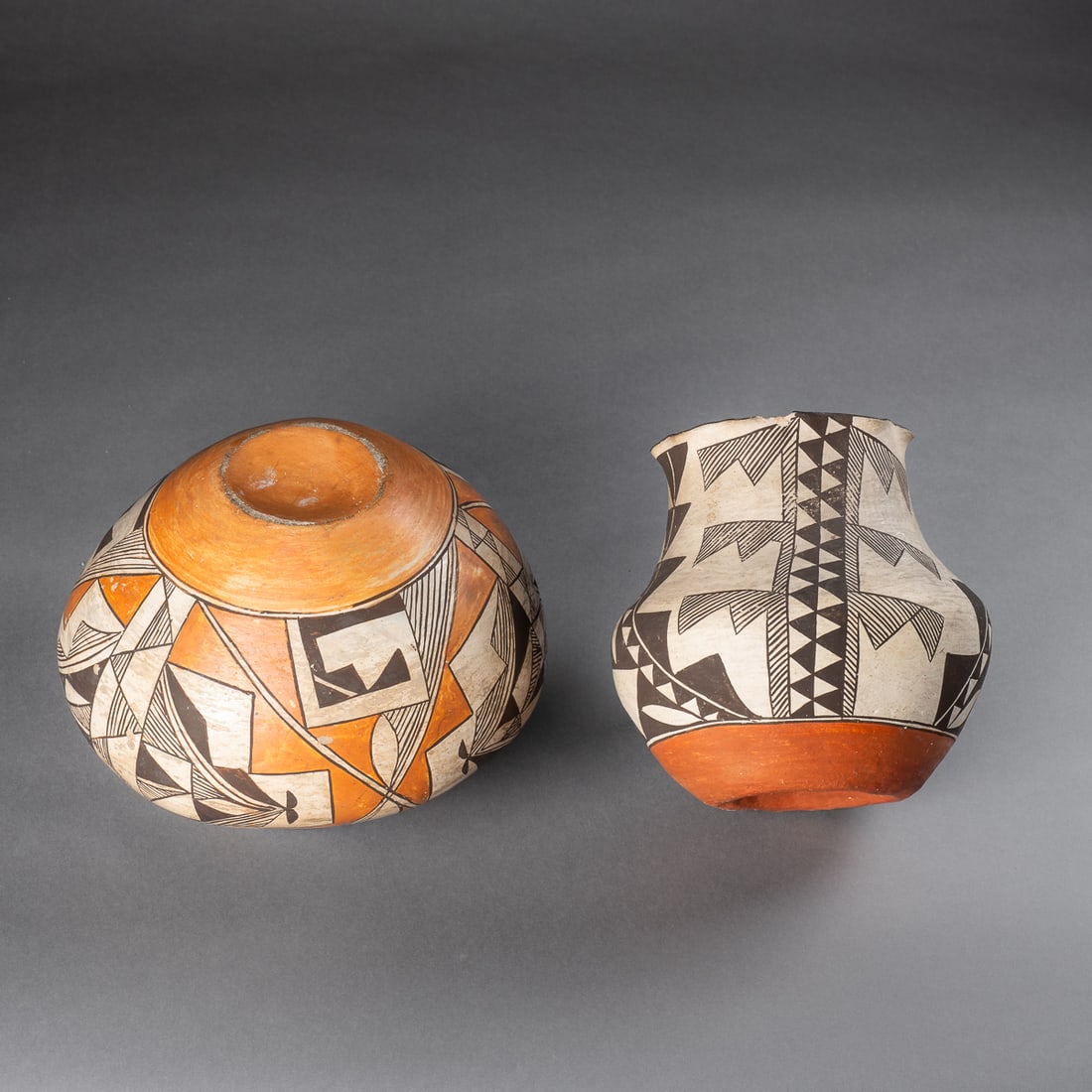 Two polychrome Acoma jars - 6