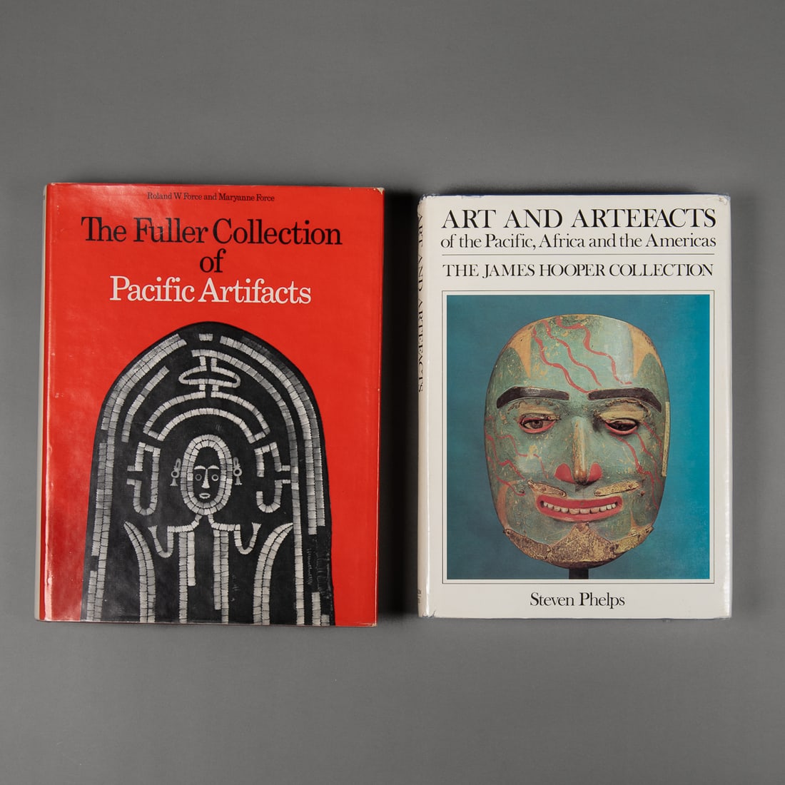 Steven Phelps. Art and Artifacts from the James Hooper Collection: First edition printing, hardbound with original cardboard slip cover, and dust jacket (minor losses) Art and Artifacts from the James Hooper Collection. Printed 1976; included with lot is second