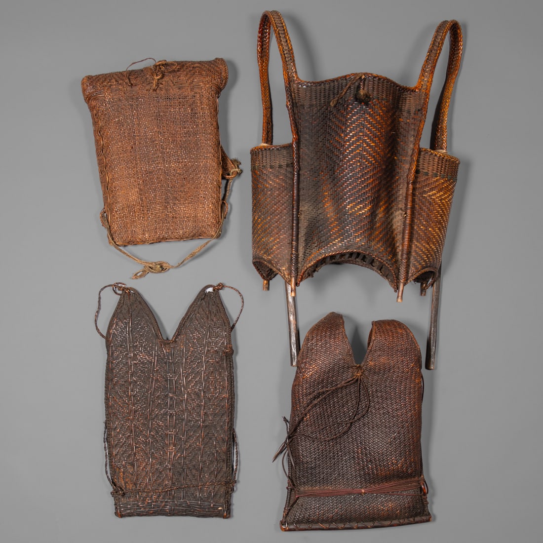 Four Northern Indian rattan backpacks (1 of 5)
