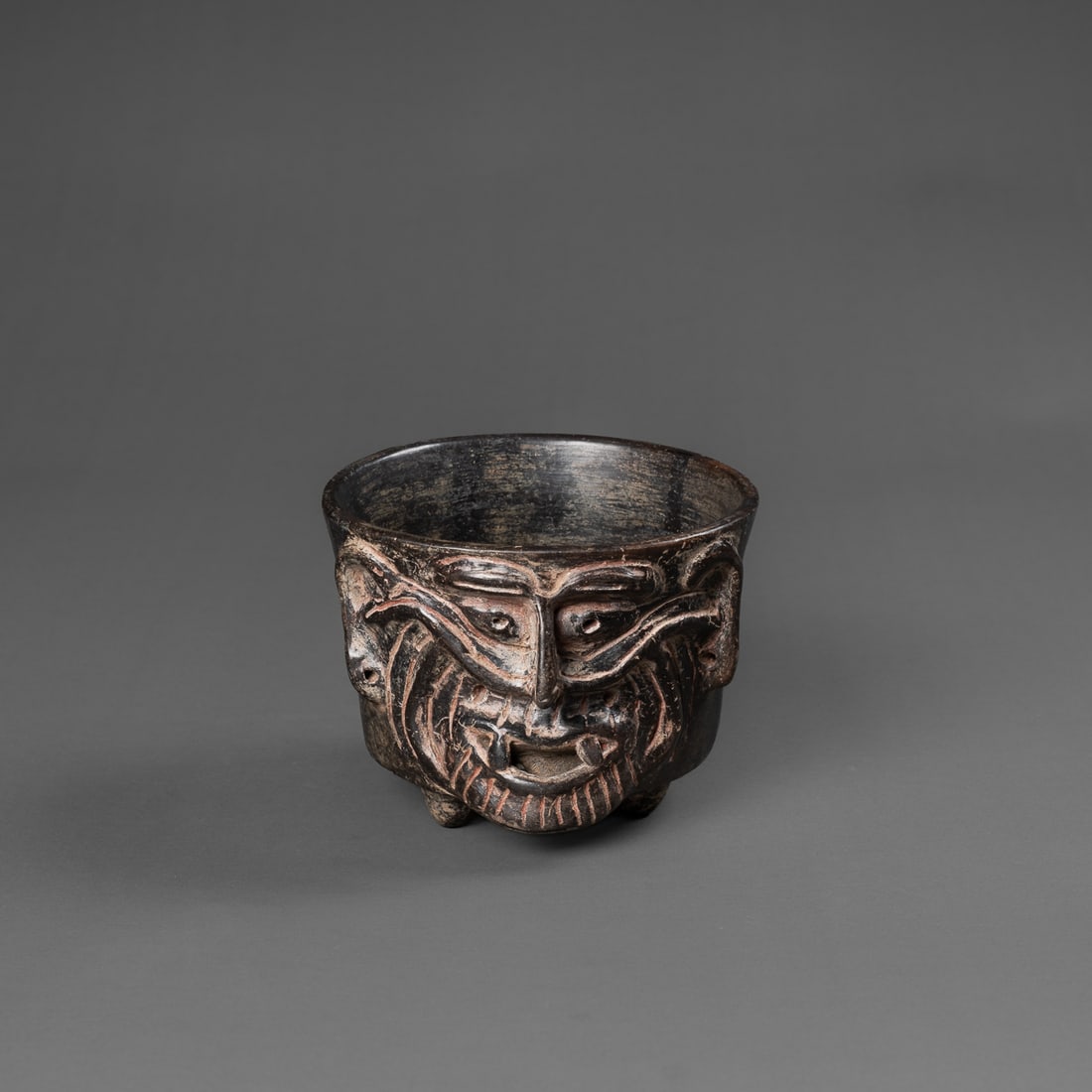 A Pre-Columbian Huehueteotl Fire God cup (1 of 5)