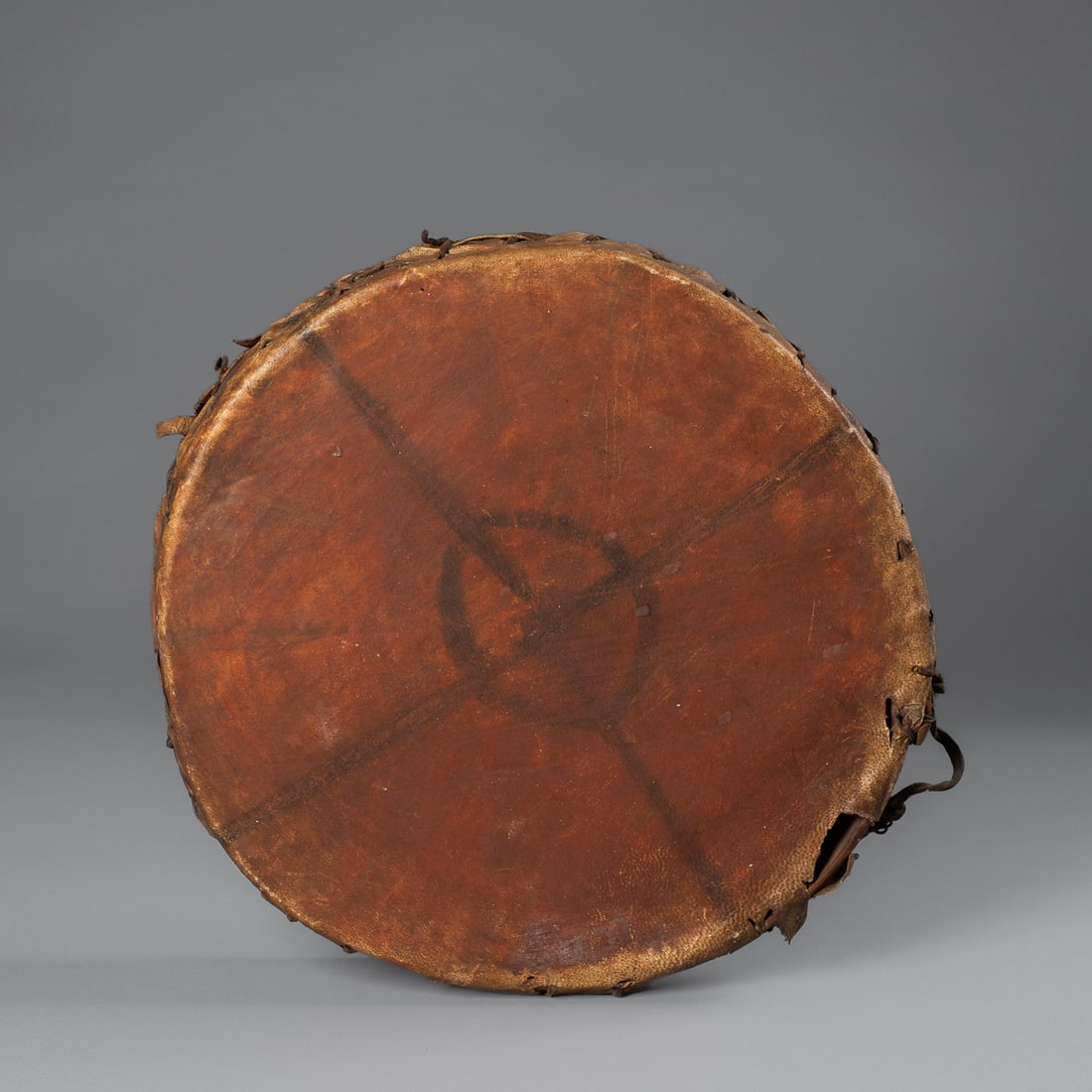 A Plains painted hide drum - 2