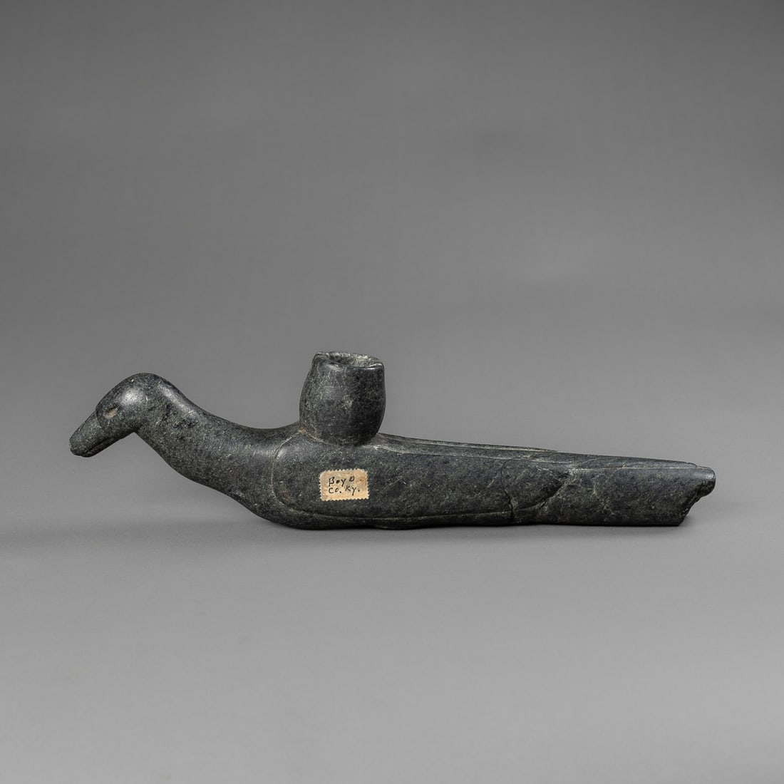 A Moundbuilder bird effigy pipe - 3