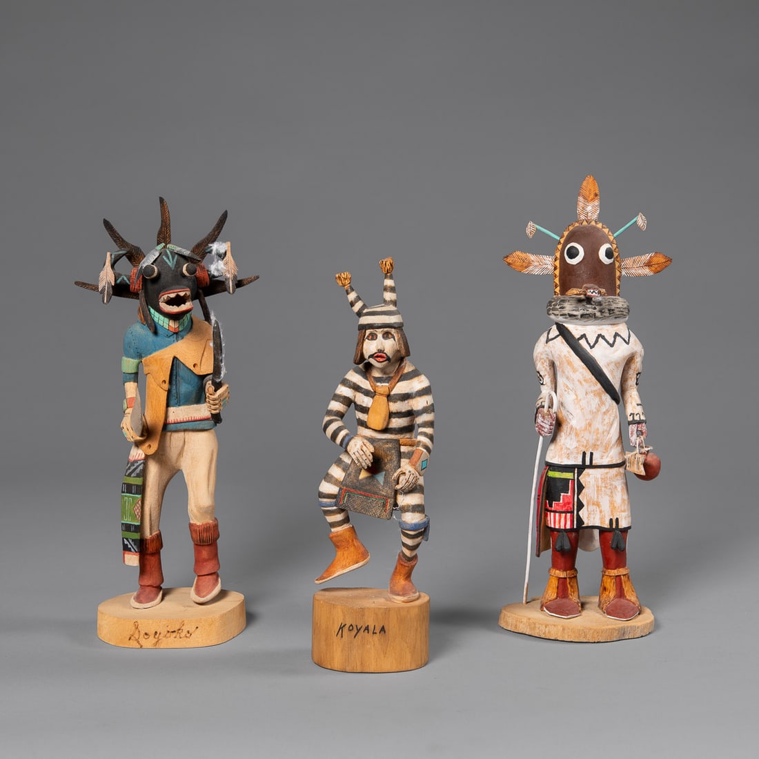 Three contemporary Hopi kachinas (1 of 4)