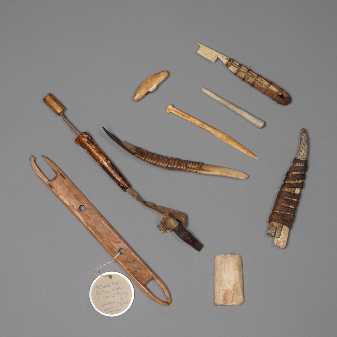A group of Bering Sea Eskimo Implements (1 of 2)