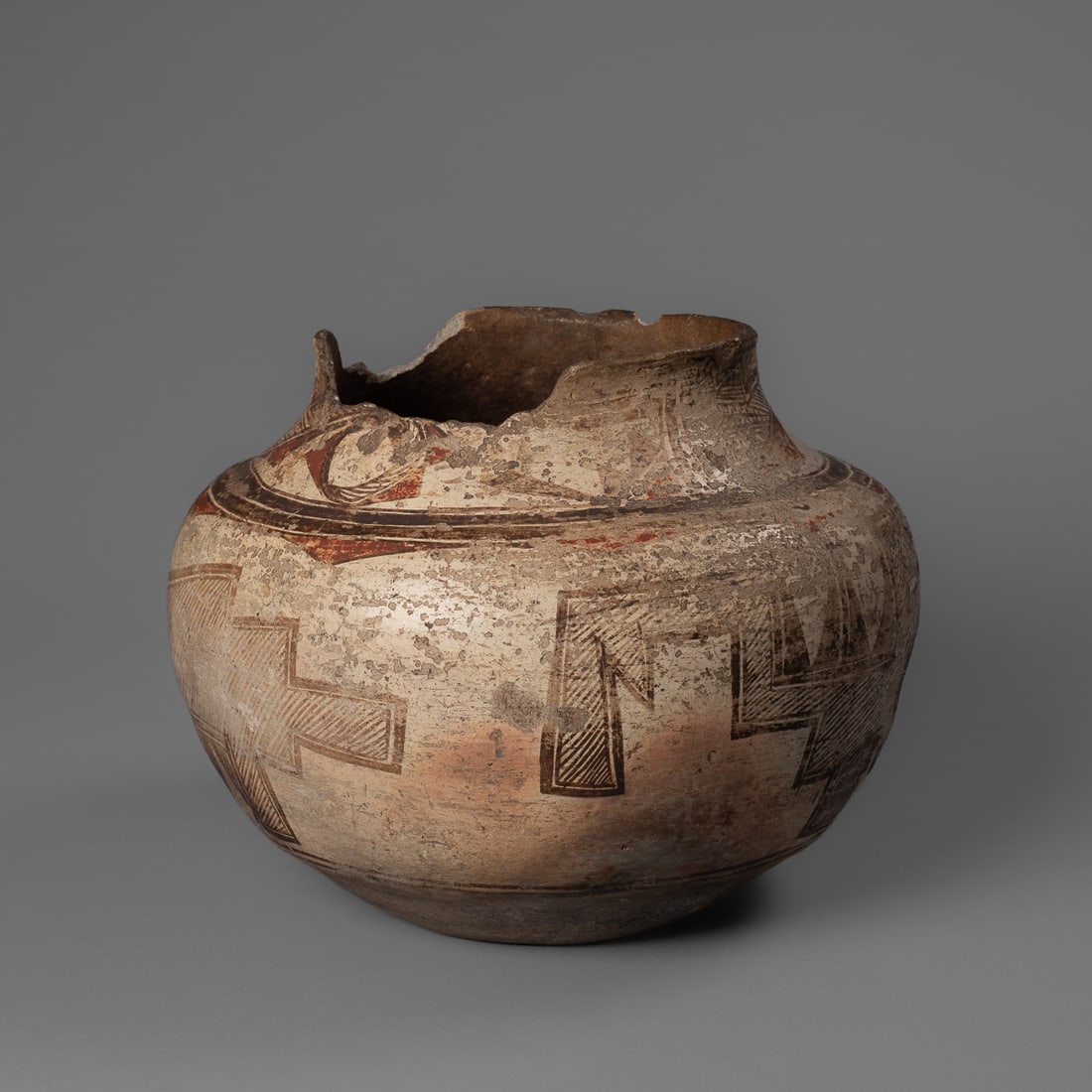 A Zuni child's polychrome water jar, olla (1 of 5)