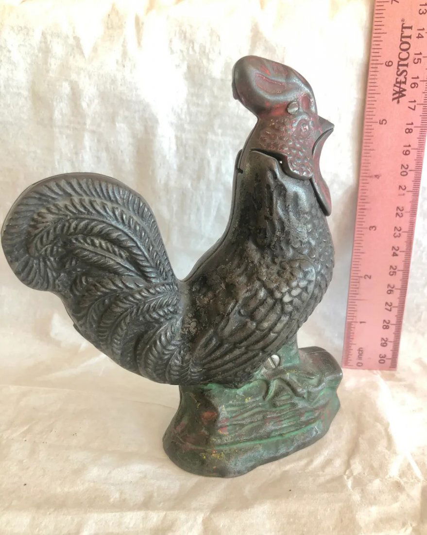 Cast Iron  Mechanical Rooster Bank (1 of 5)