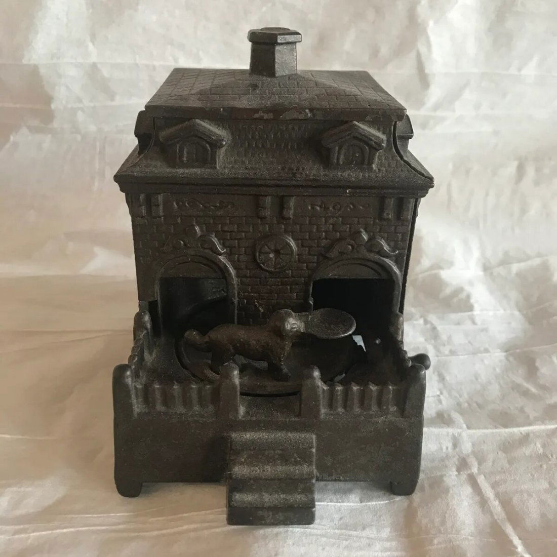 Cast Iron Bank w/ Dog on Turntable (1 of 8)