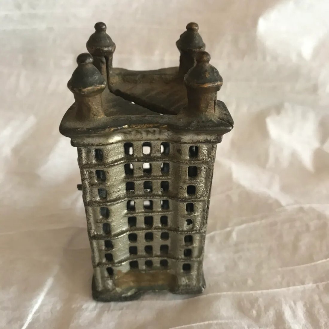 Antique Cast Iron Still Bank of Tower (1 of 6)