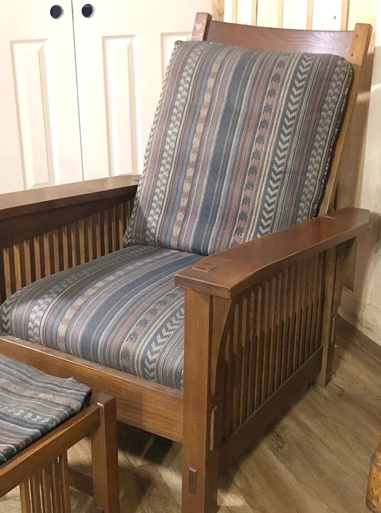 Mission Oak Stickley Morris Reclining Chair   Manlius (1 of 5)