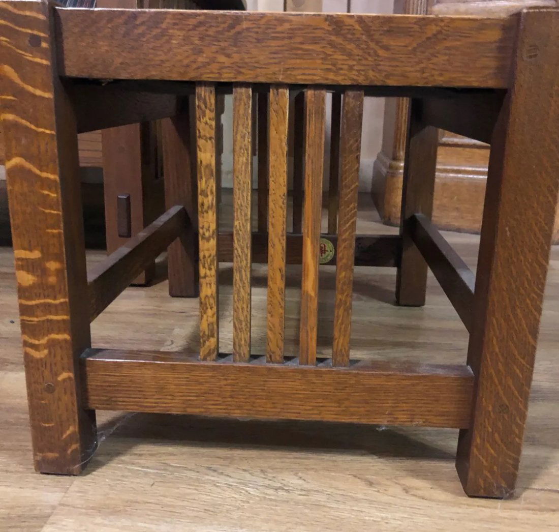 Stickley Mission Oak Footstool  Manlius 1990 (1 of 4)