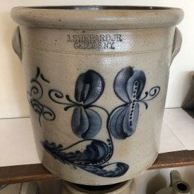 J. S. Shepard Jr 5 Gal Crock Geddes NY (1 of 9)