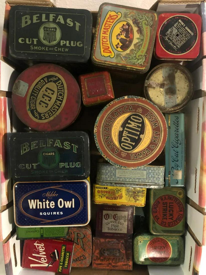 Large Assortment of Tobacco Tins (1 of 2)