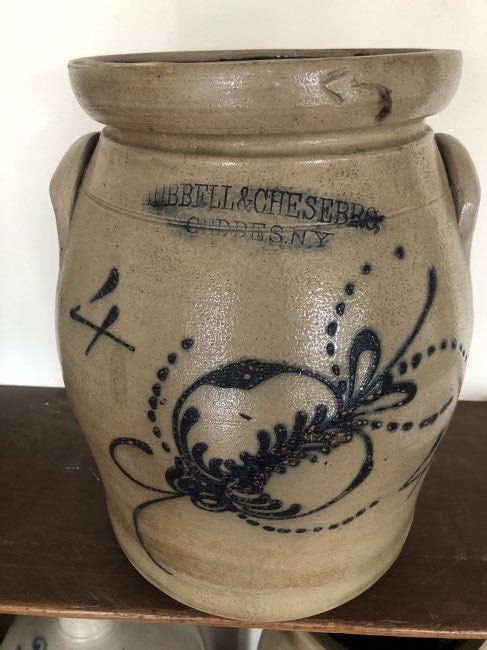 Hubbell & Chesebro 4 Gal Churn Geddes NY (1 of 7)