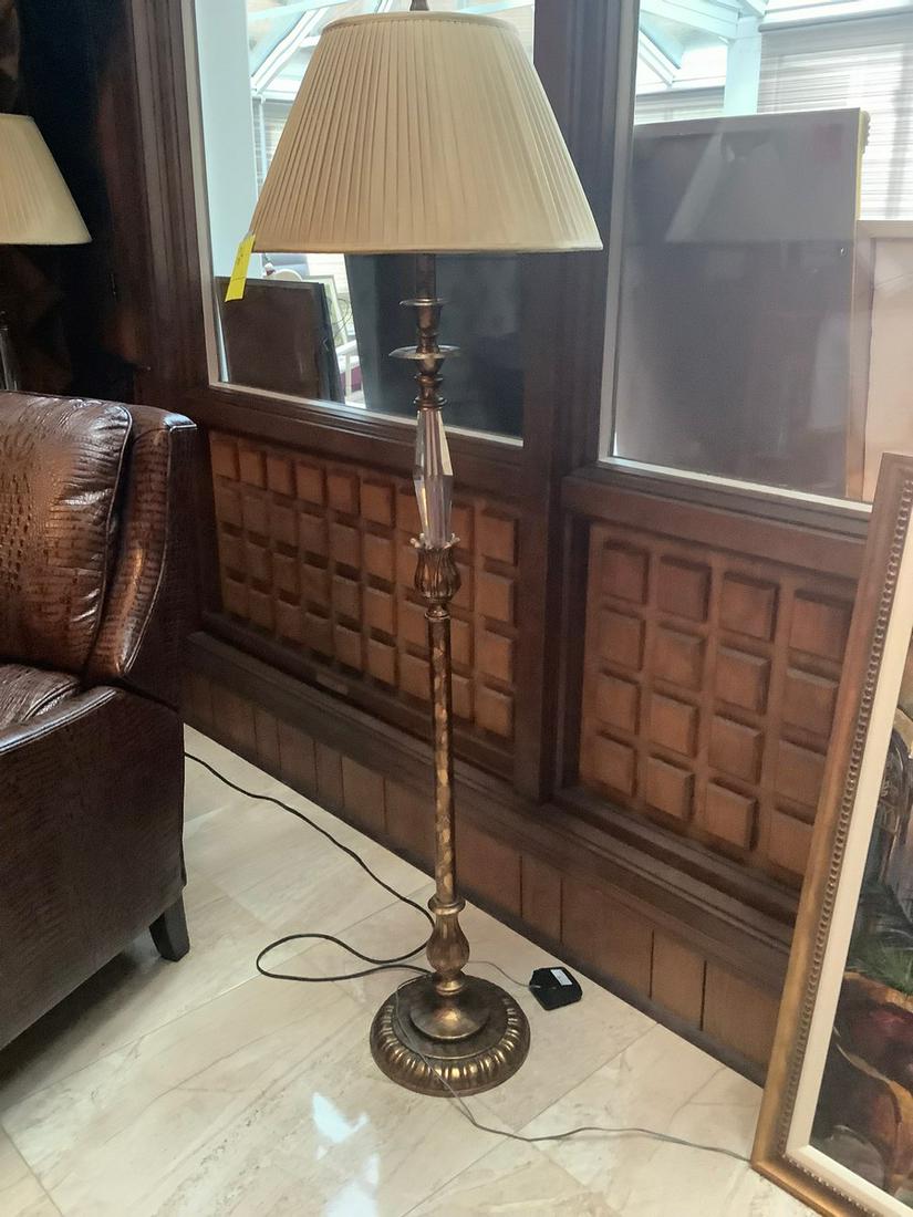 Pair of Brass Floor Lamps 60" t (1 of 4)