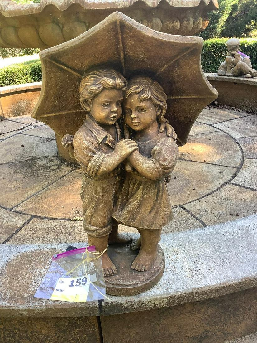 Garden statue: Ceramic "Hummel look alike" lawn statue 27 inch tall