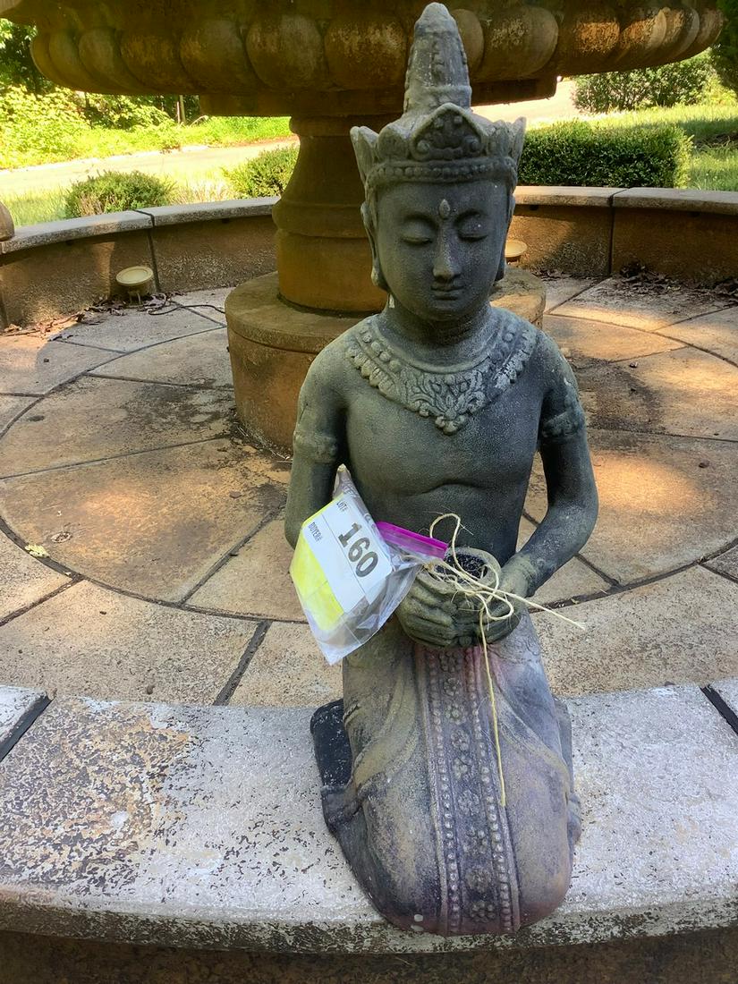 Garden statue: Ceramic Buddhist garden statue 26 inch