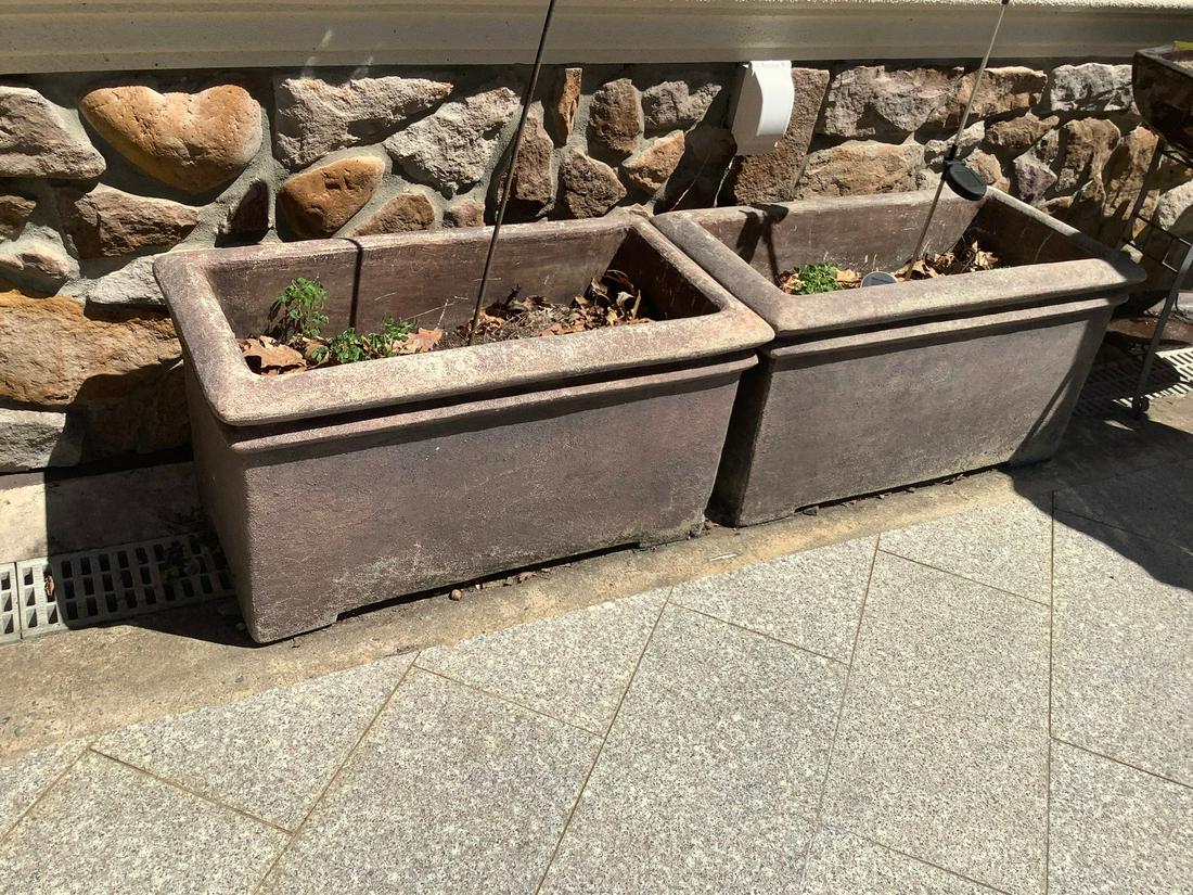 2 Cement Planters (1 of 1)