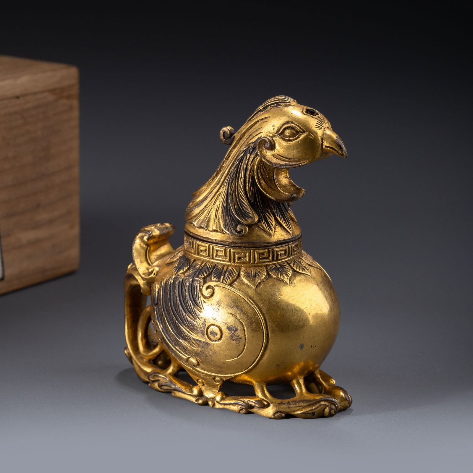 Ming Dynasty Gilt Bronze Phoenix-Head Incense Burner (1 of 14)