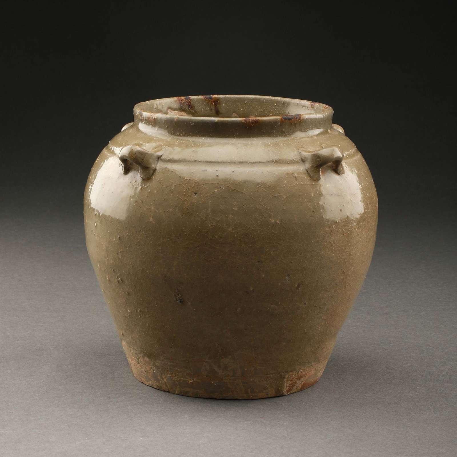 Eastern Jin Dynasty Yuezhou Kiln Four-Eared Teapot (1 of 9)