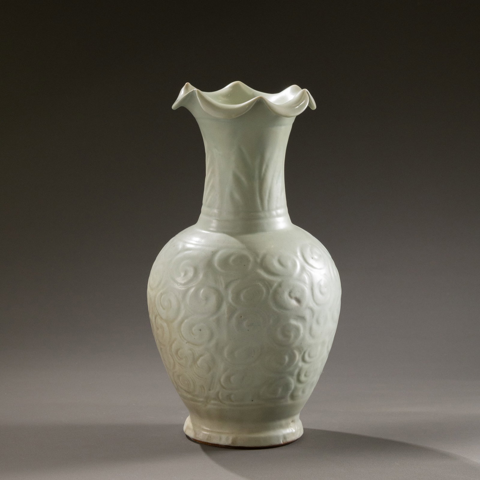 Song Hutian Kiln Qingbai Porcelain Flower-shaped Bottle (1 of 9)