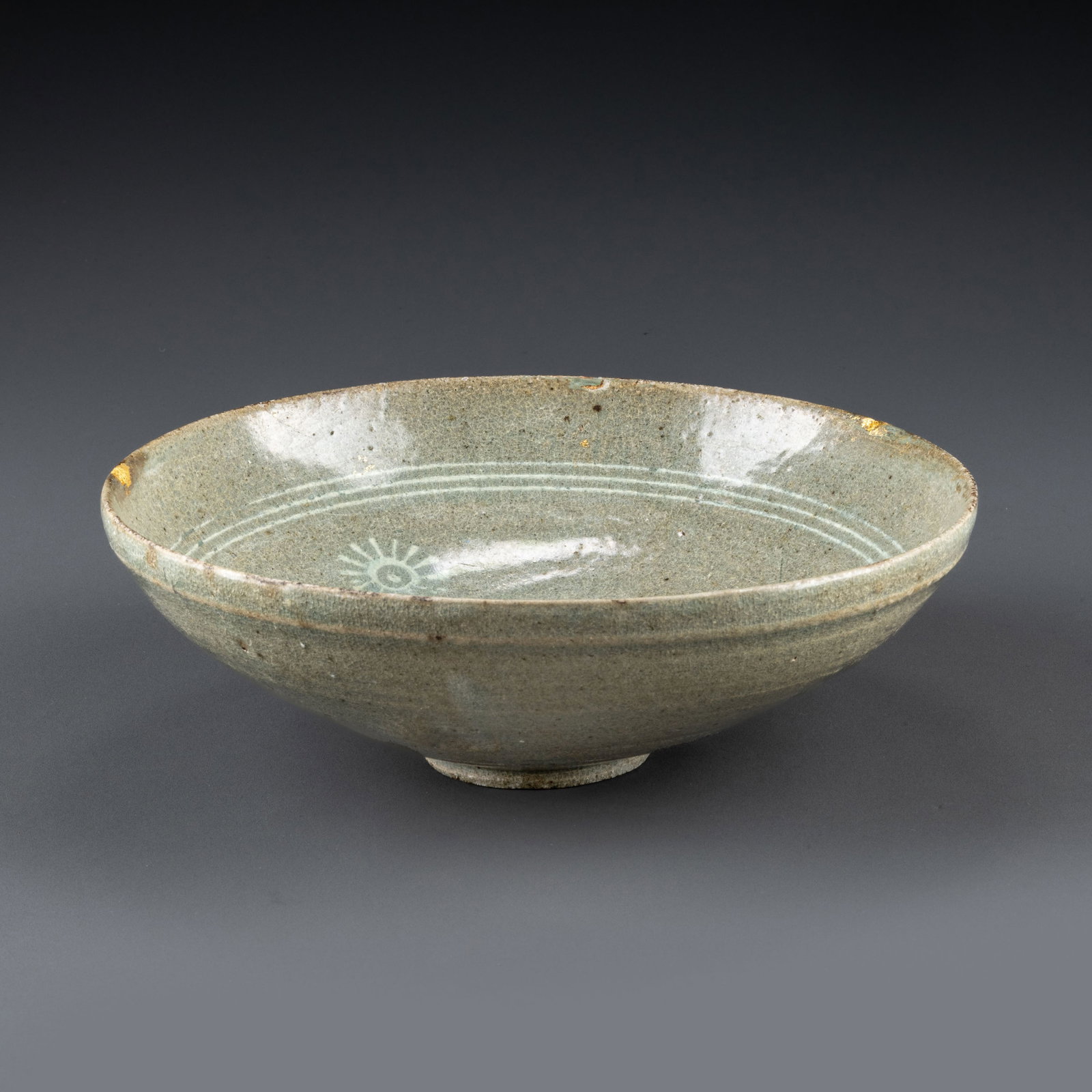 Korean Blue Ceramic Printed Bowl (1 of 9)
