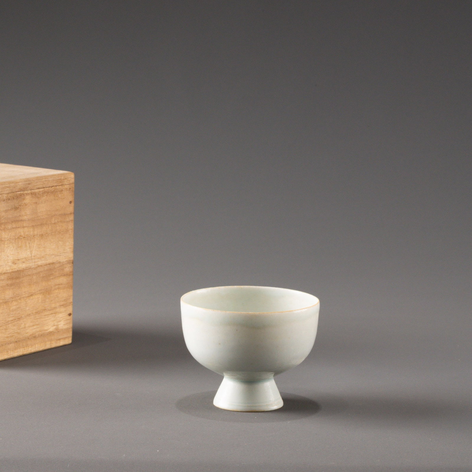 Song Hutian Kiln Shadow Green High-Foot Cup (1 of 8)