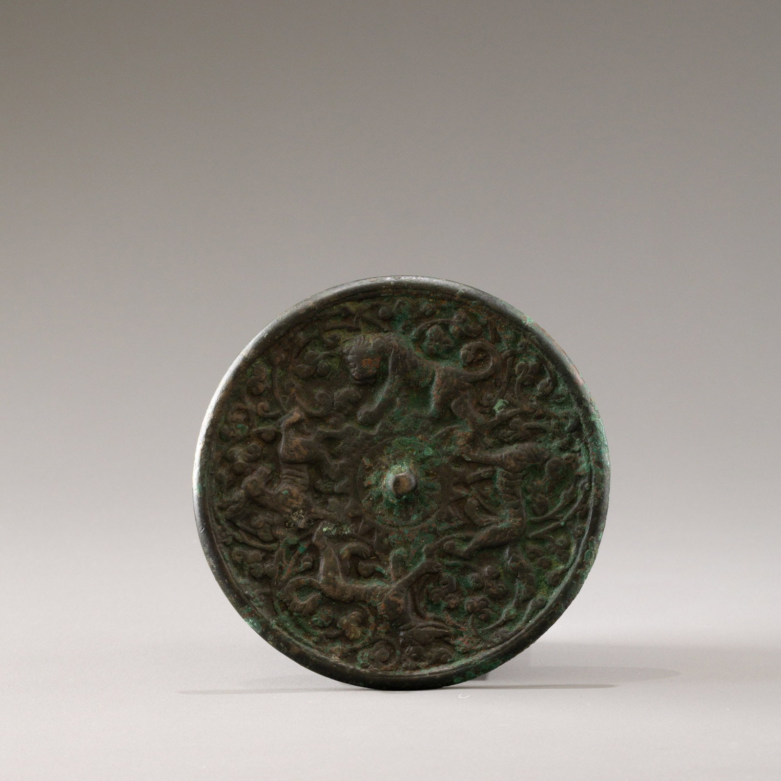 Tang Dynasty Museum Collection: Auspicious Beast and Entwined Branch Mirror (1 of 7)