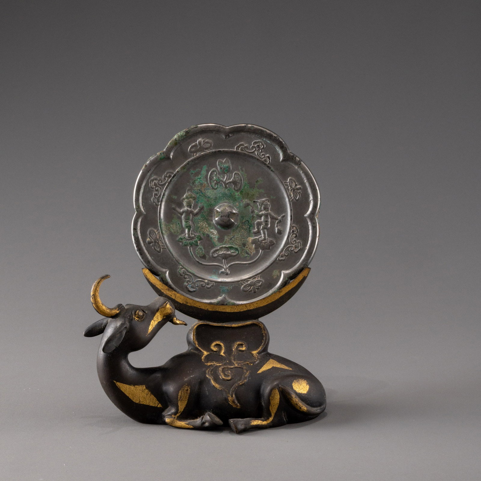 Tang Dynasty Lotus Boy Mirror with Mirror Frame (1 of 10)