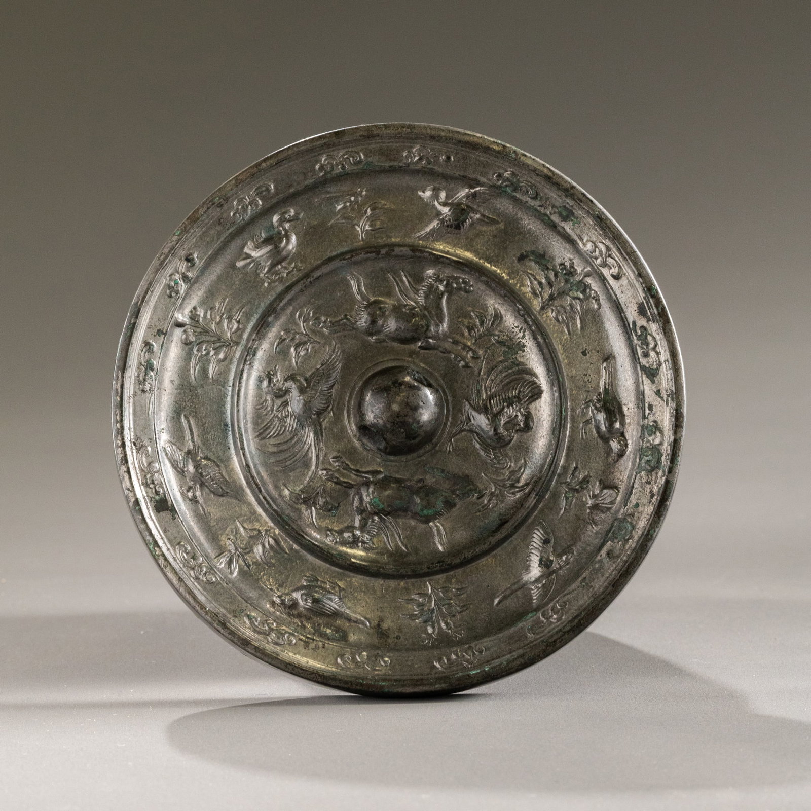 Tang Dynasty Pegasus Pattern Bronze Mirror (1 of 8)