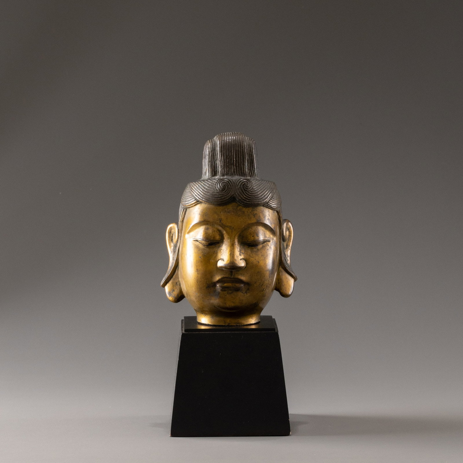 Ming Dynasty Gilt Bronze Buddha Head (1 of 10)