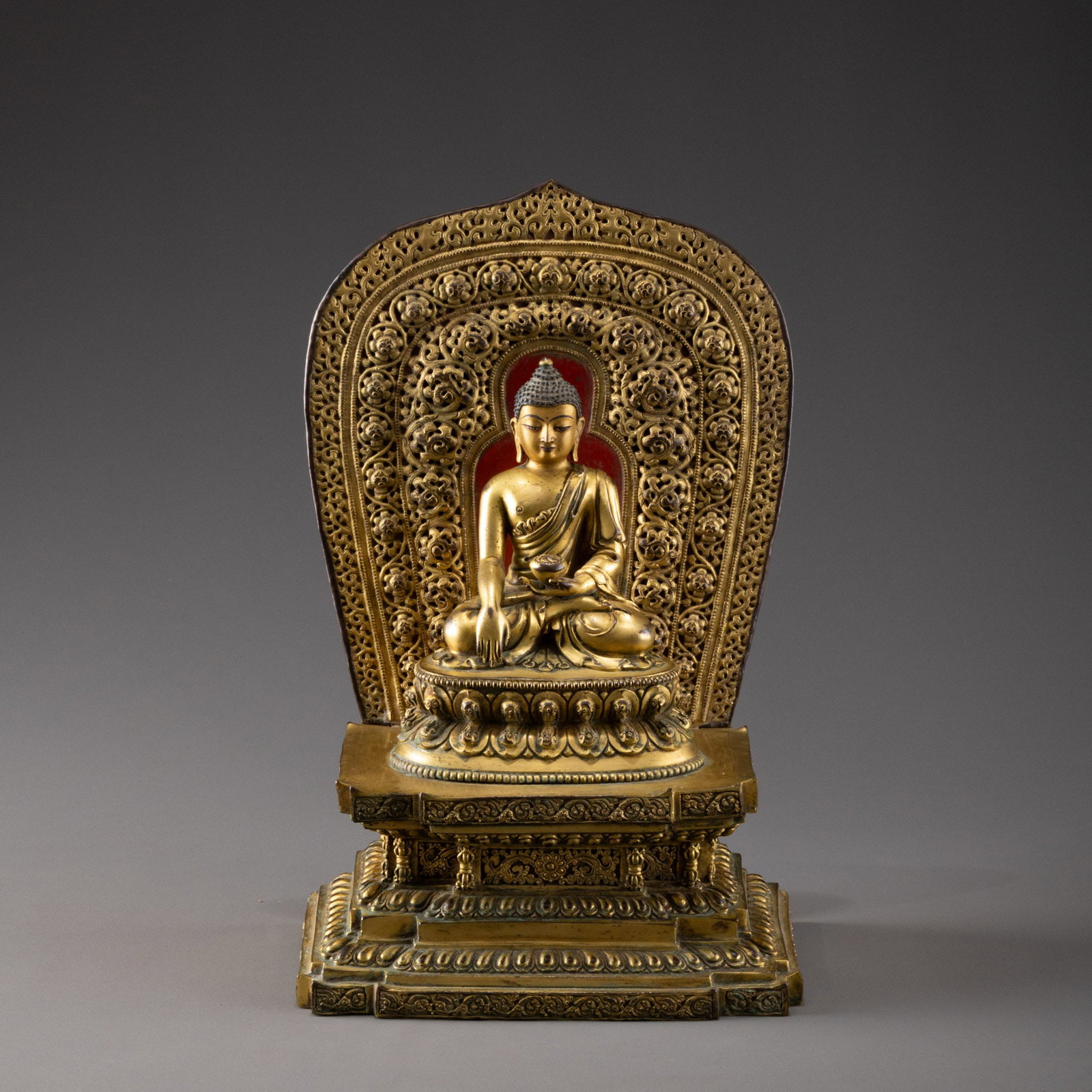 Gilt Bronze Seated Buddha of the Qianlong Period (Qing Dynasty) (1 of 10)