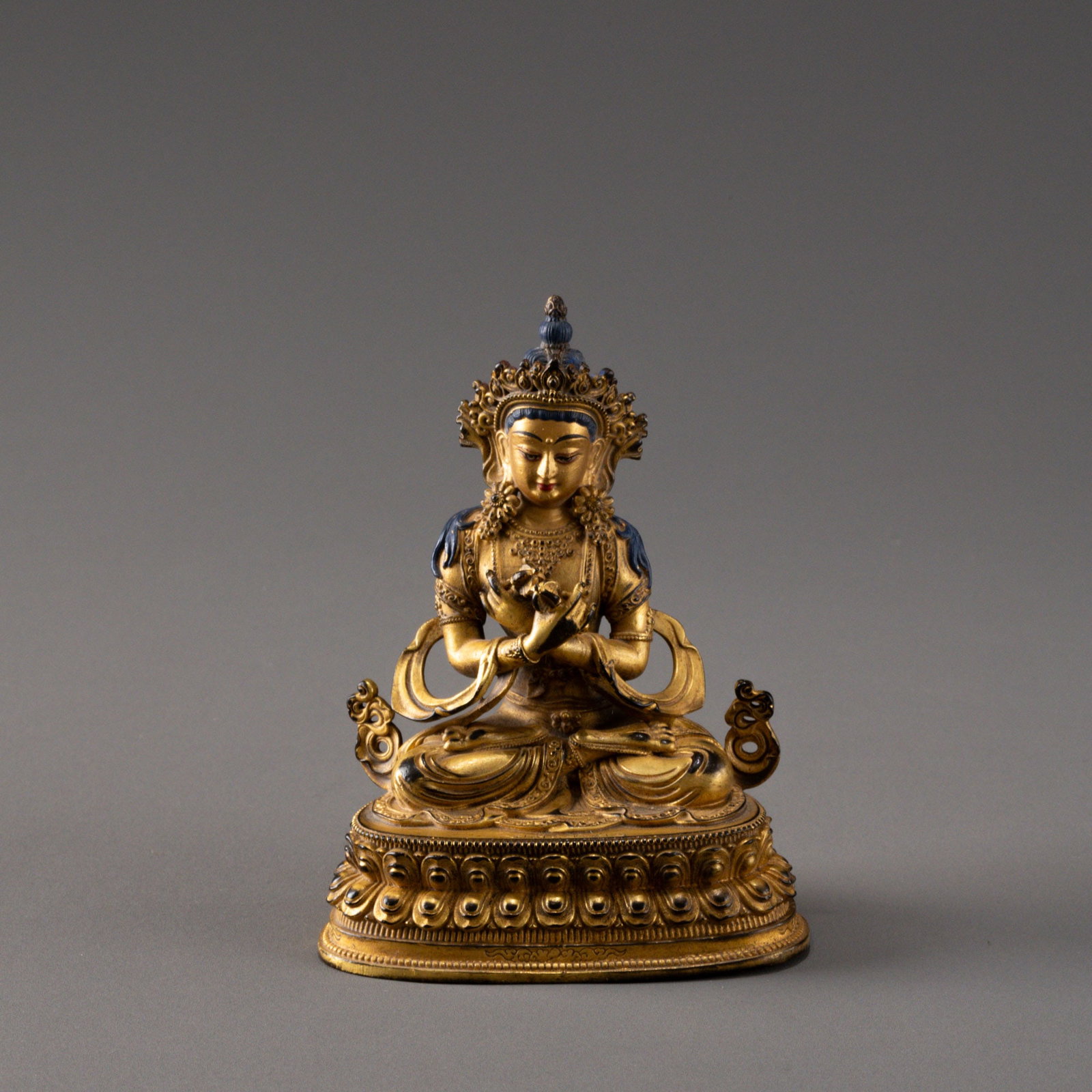 Qing Dynasty gilt bronze seated Buddha (1 of 9)