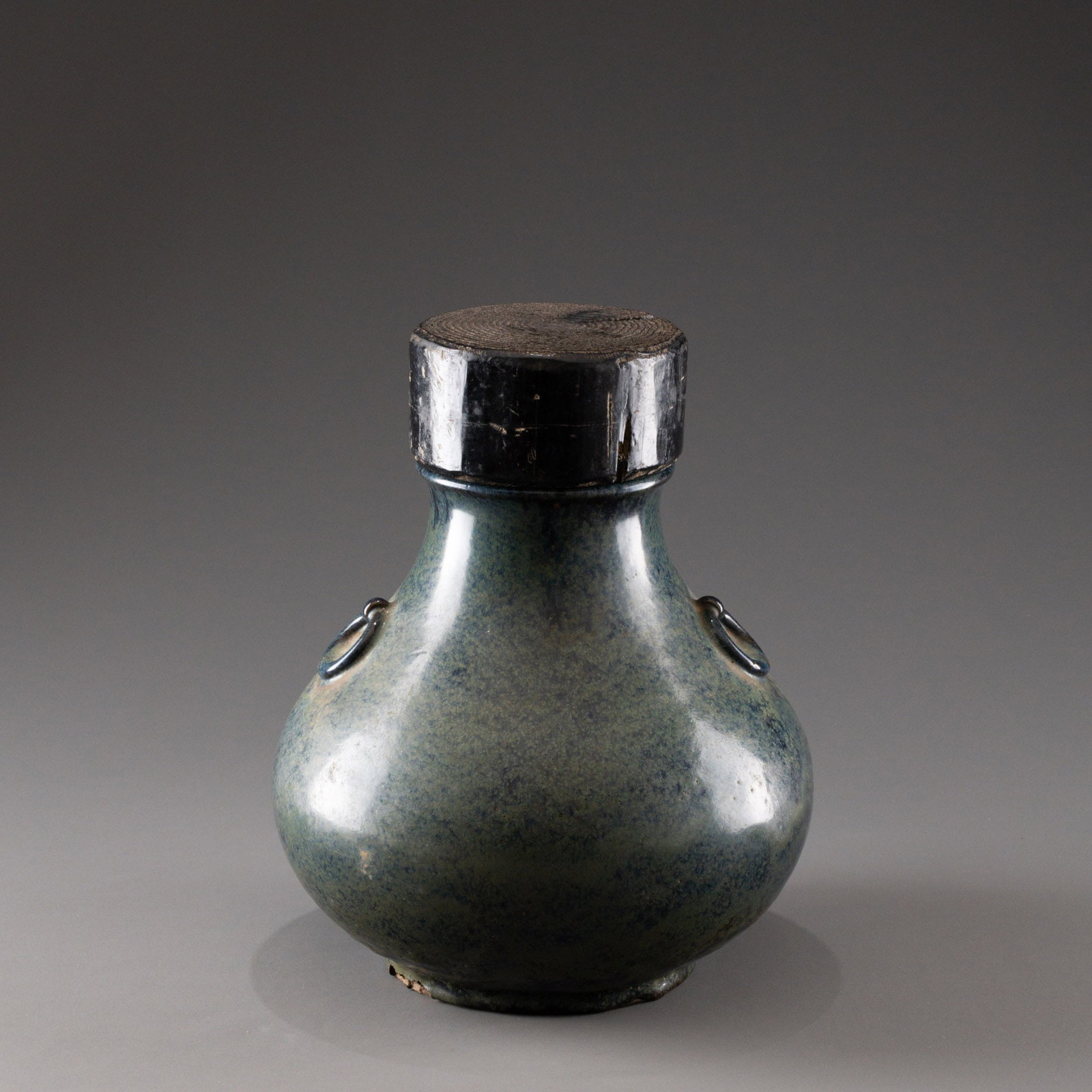 Qing Dynasty Sea Rat Glazed Double-Eared Vase: H:29cm W:28cm