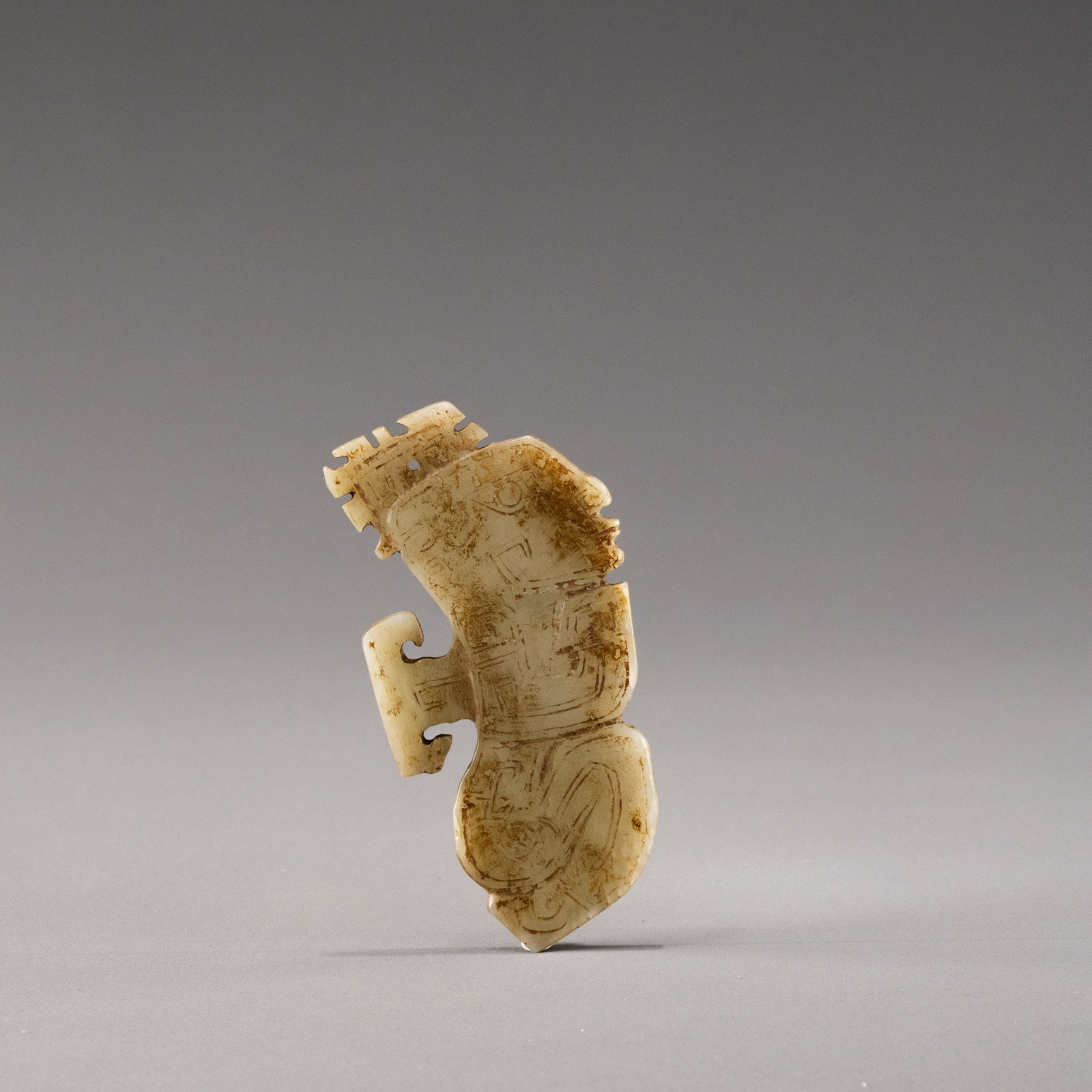 Merchant Figure Jade Ornament Piece: L: 9cm W: 4.5cm