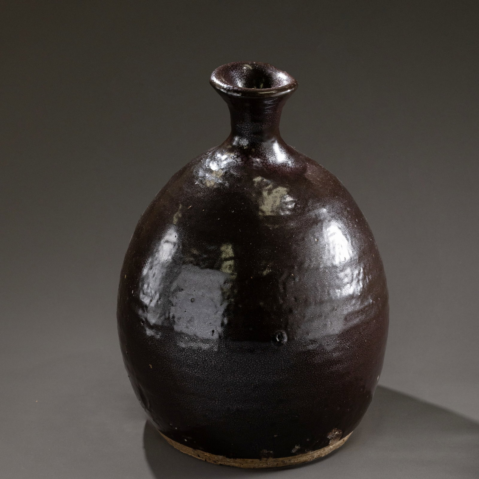 Ming Dynasty Cizhou Kiln Black Glazed Red Oil Spot Bottle (1 of 8)